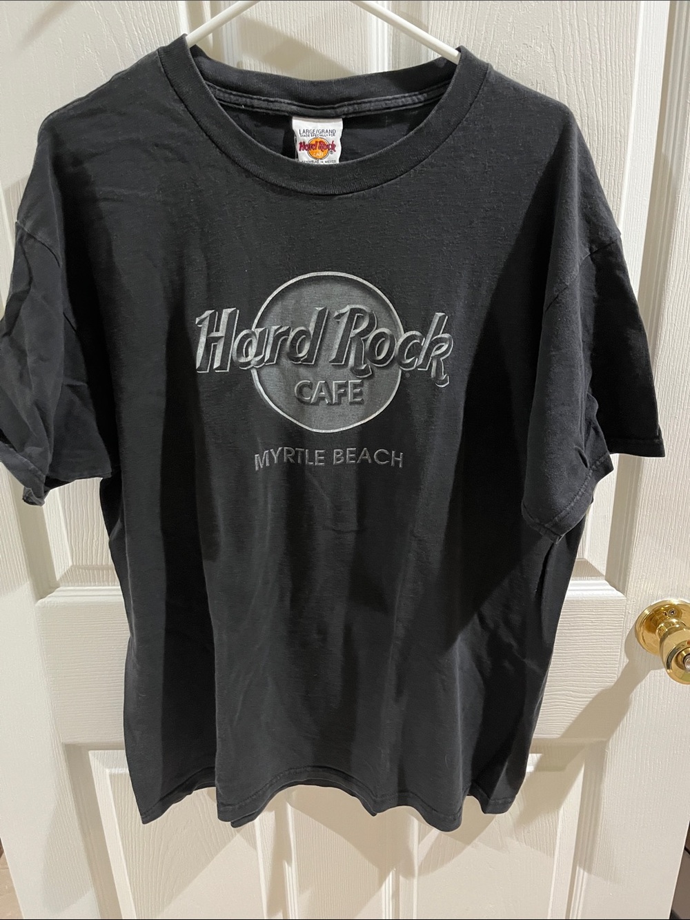 Hard Rock Cafe Black Tee with Gray Logo - Myrtle Beach